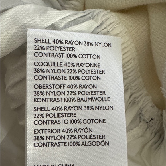 NWT! Anthropologie Layered Poplin Sweater Top in Cream/White/Black size XS - Picture 11 of 11